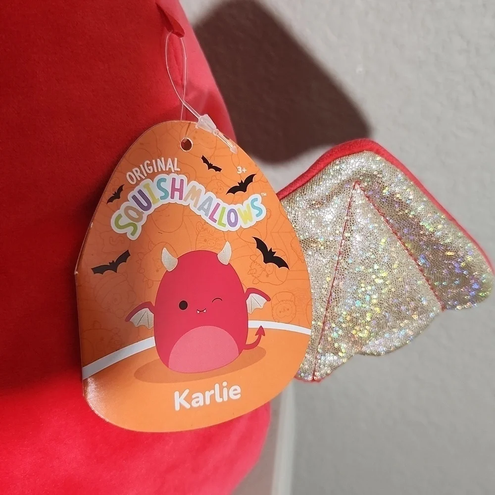 Karlie Squishmallows red devil bat new NWT 12 INCH